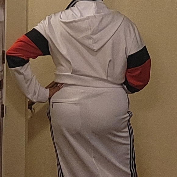 Philthy Ragz White Hooded 2PC Skirt Track Set Size L/XL - Picture 12 of 12